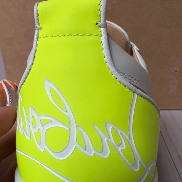 Christian Louboutin Fun Louis Junior White/Yellow Multi Sz 44 / 11 - Picture 12 of 15